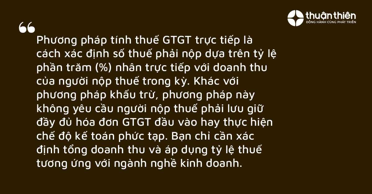 Kh&aacute;c với phương ph&aacute;p khấu trừ, phương ph&aacute;p n&agrave;y kh&ocirc;ng y&ecirc;u cầu người nộp thuế phải lưu giữ đầy đủ h&oacute;a đơn GTGT đầu v&agrave;o hay thực hiện chế độ kế to&aacute;n phức tạp.